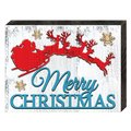 Designocracy Merry Christmas Santas Sleigh Art on Board Wall Decor 9880812